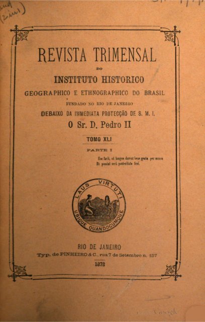 Livro - KNIVET, Antonio. 1878. Notavel viagem que, no anno de 1591 e seguintes, fez Antonio Knivet, da Inglaterra ao mar do sul, em companhia de Thomas Candish