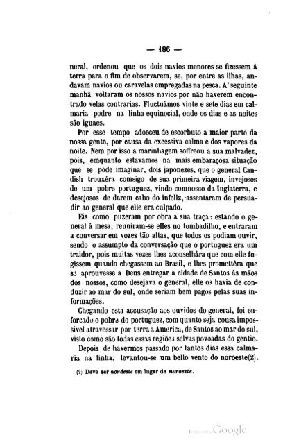 Livro - KNIVET, Antonio. 1878. Notavel viagem que, no anno de 1591 e seguintes, fez Antonio Knivet, da Inglaterra ao mar do sul, em companhia de Thomas Candish