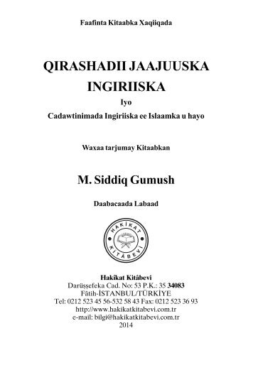 QIRASHADII JAAJUUSKA INGIRIISKA Iyo Cadawtinimada Ingiriiska ee Islaamka u hayo - Somalian - Soomaaliga