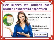 Hoe kunnen we Outlook naar Mozilla Thunderbird exporteren