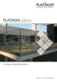 Platinum Sabco frameless glass balustrade Brochure