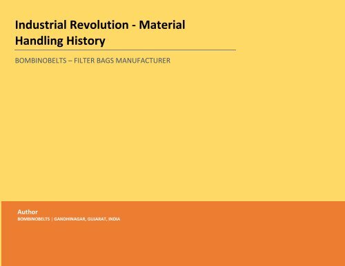 Industrial Revolution - Material Handling History - Bombinobelts