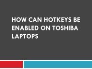 How Can Hotkeys Be Enabled on Toshiba Laptops