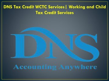 DNS Tax Credit WCTC Services Working and Child Tax Credit Services