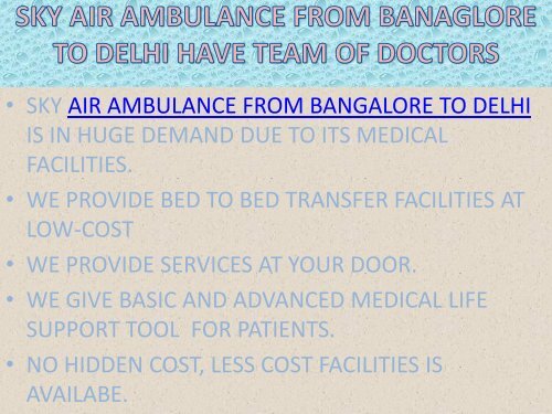 Best Reliable Services of Air Ambulance in Kolkata by Sky at Low-Cost