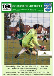 Stadionheft SG-KICKER-AKTUELL-Ausgabe-33 18.03.2019 