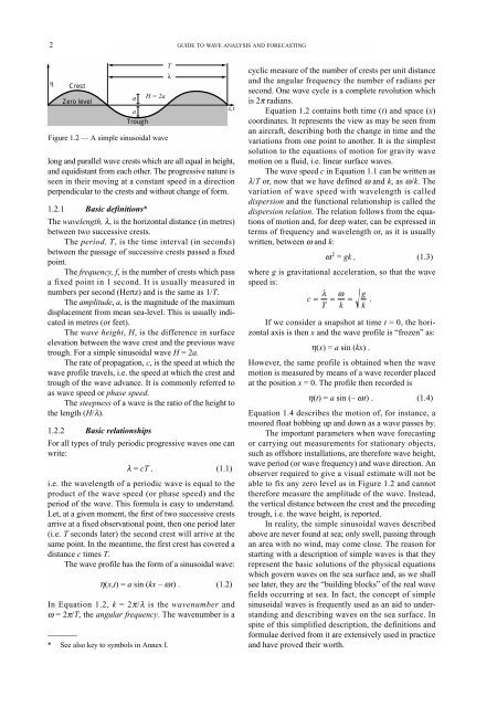 GUIDE WAVE ANALYSIS AND FORECASTING - WMO