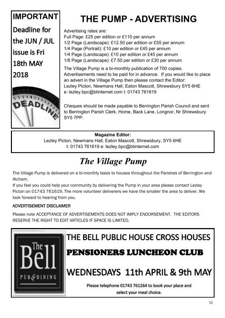 Village Pump Edition 135  (Apr - May 2018)