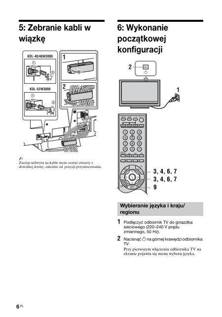 Sony KDL-52W3000 - KDL-52W3000 Mode d'emploi Polonais