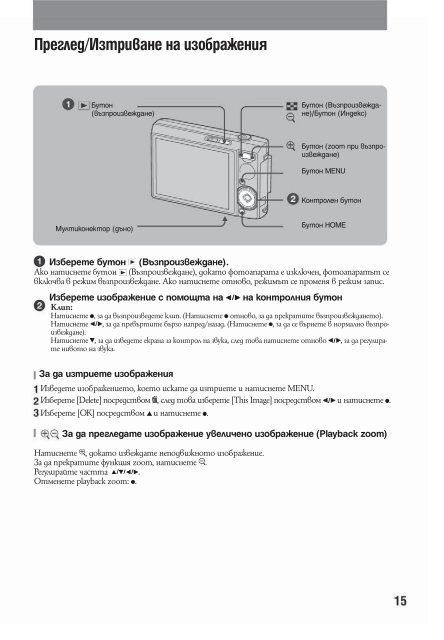 Sony DSC-T20 - DSC-T20 Mode d'emploi Bulgare