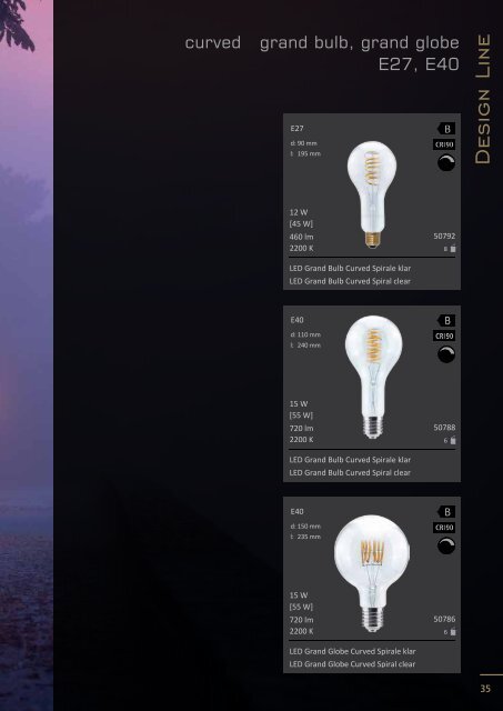 SEGULA LED Filament Cataloque 03/18 