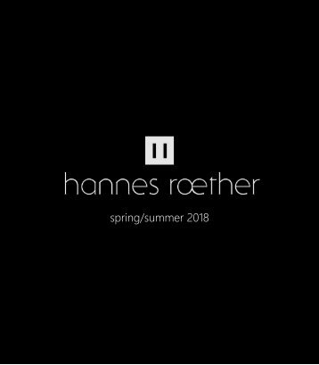 hannes roether Lookbook Spring/Summer 2018