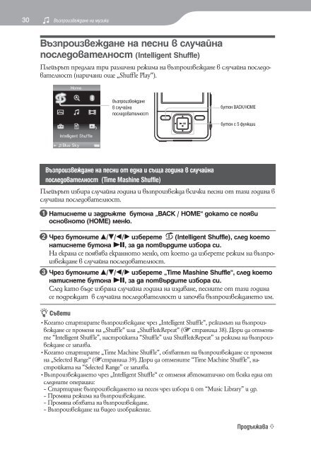 Sony NWZ-A829 - NWZ-A829 Istruzioni per l'uso Bulgaro