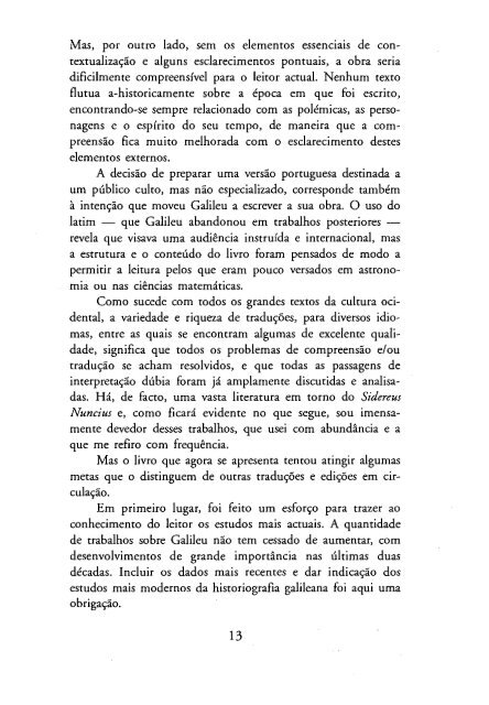 O Mensageiro das Estrelas - Galileu Galilei - 1610