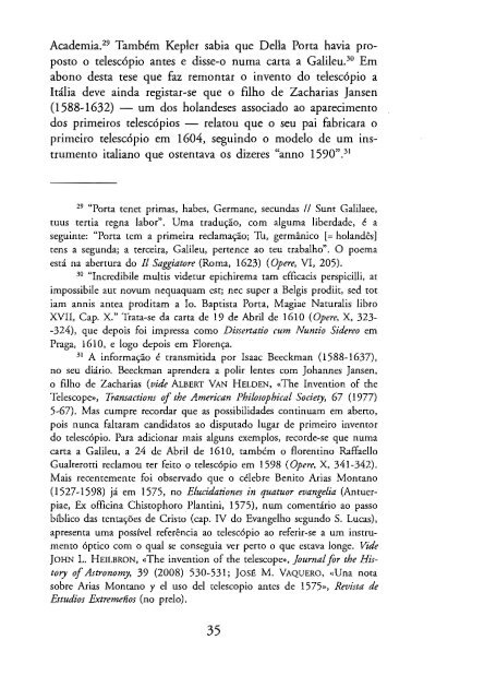 O Mensageiro das Estrelas - Galileu Galilei - 1610