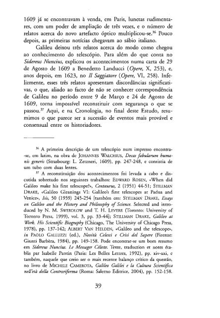 O Mensageiro das Estrelas - Galileu Galilei - 1610