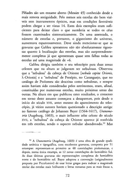 O Mensageiro das Estrelas - Galileu Galilei - 1610