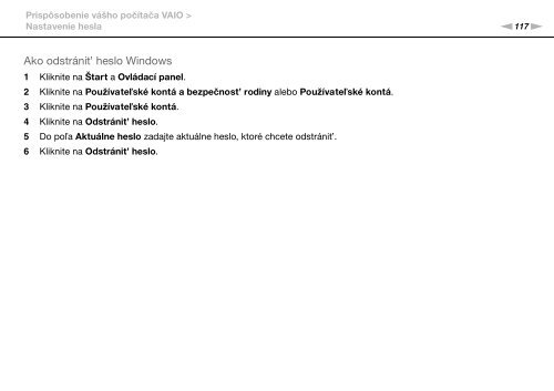 Sony VPCS13C5E - VPCS13C5E Mode d'emploi Slovaque