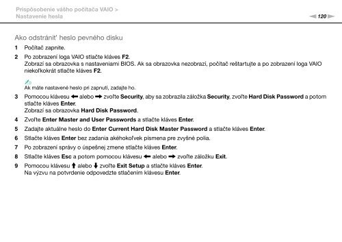 Sony VPCS13C5E - VPCS13C5E Mode d'emploi Slovaque