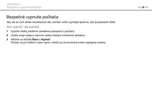 Sony VPCS13C5E - VPCS13C5E Mode d'emploi Slovaque