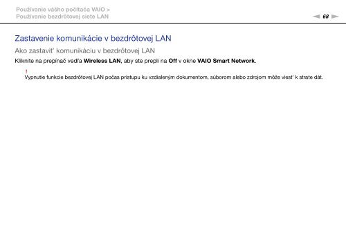 Sony VPCS13C5E - VPCS13C5E Mode d'emploi Slovaque