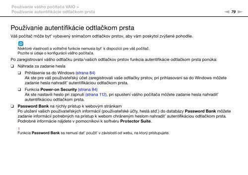 Sony VPCS13C5E - VPCS13C5E Mode d'emploi Slovaque