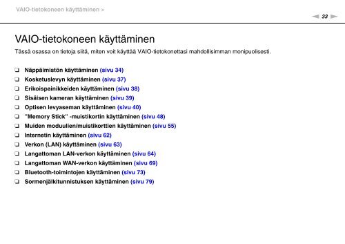 Sony VPCS13C5E - VPCS13C5E Mode d'emploi Finlandais