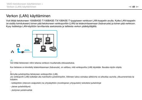 Sony VPCS13C5E - VPCS13C5E Mode d'emploi Finlandais