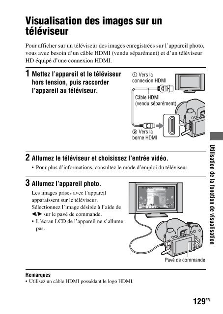 Sony DSLR-A550L - DSLR-A550L Consignes d&rsquo;utilisation Fran&ccedil;ais