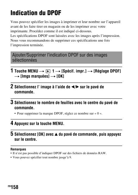 Sony DSLR-A550L - DSLR-A550L Consignes d&rsquo;utilisation Fran&ccedil;ais