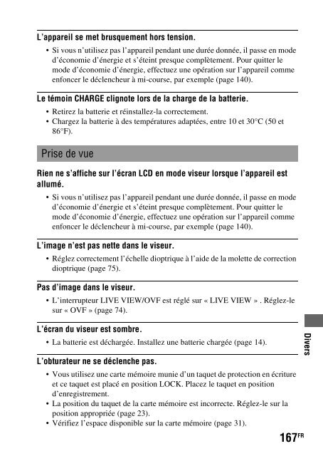 Sony DSLR-A550L - DSLR-A550L Consignes d&rsquo;utilisation Fran&ccedil;ais