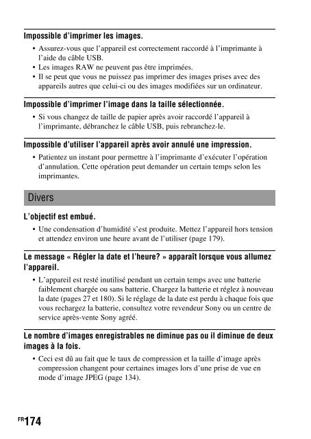 Sony DSLR-A550L - DSLR-A550L Consignes d&rsquo;utilisation Fran&ccedil;ais