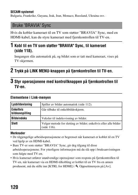 Sony DSLR-A550L - DSLR-A550L Consignes d&rsquo;utilisation Norv&eacute;gien