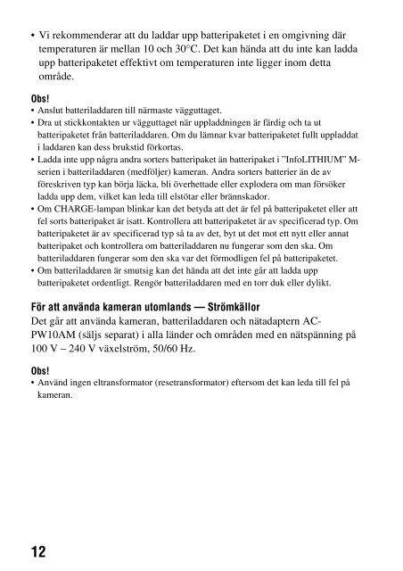 Sony DSLR-A550L - DSLR-A550L Mode d'emploi Su&eacute;dois