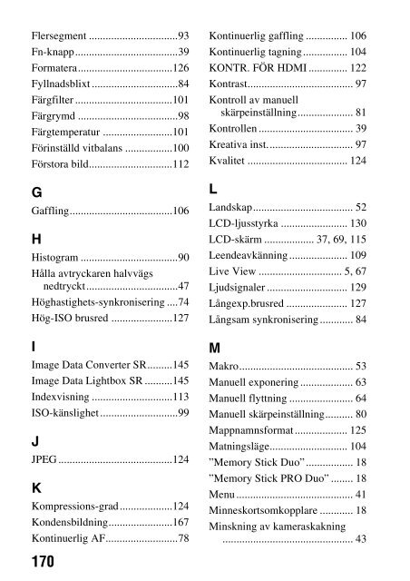 Sony DSLR-A550L - DSLR-A550L Mode d'emploi Su&eacute;dois