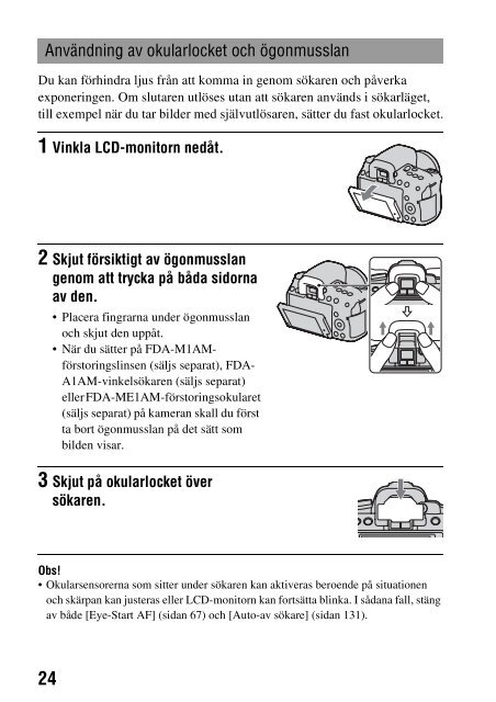 Sony DSLR-A550L - DSLR-A550L Mode d'emploi Su&eacute;dois