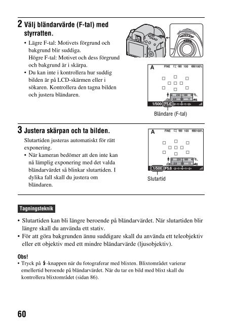 Sony DSLR-A550L - DSLR-A550L Mode d'emploi Su&eacute;dois