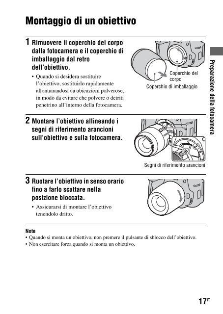 Sony DSLR-A550L - DSLR-A550L Consignes d&rsquo;utilisation Italien