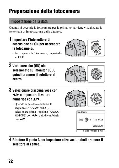 Sony DSLR-A550L - DSLR-A550L Consignes d&rsquo;utilisation Italien