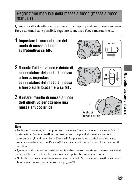 Sony DSLR-A550L - DSLR-A550L Consignes d&rsquo;utilisation Italien