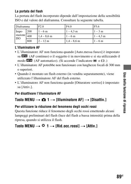 Sony DSLR-A550L - DSLR-A550L Consignes d&rsquo;utilisation Italien