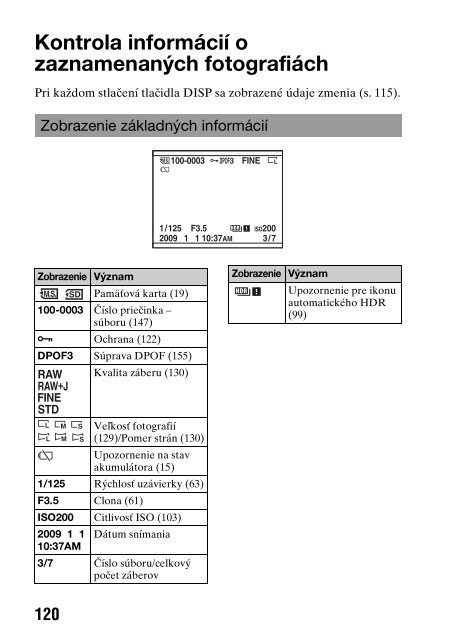 Sony DSLR-A550L - DSLR-A550L Consignes d&rsquo;utilisation Slovaque