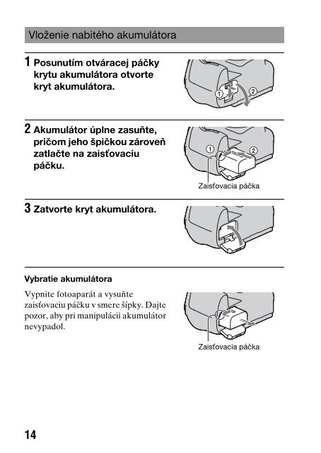 Sony DSLR-A550L - DSLR-A550L Consignes d&rsquo;utilisation Slovaque