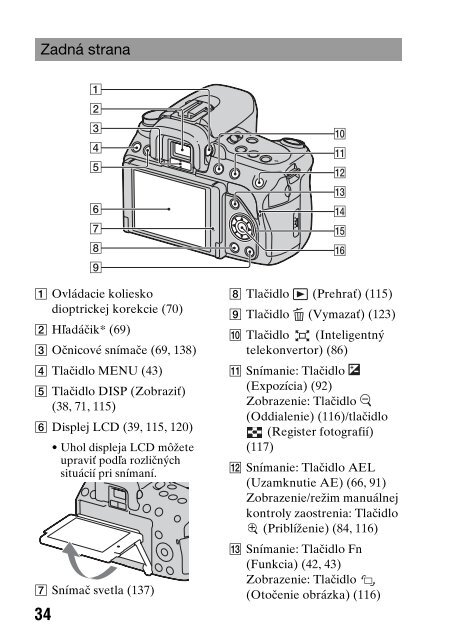 Sony DSLR-A550L - DSLR-A550L Consignes d&rsquo;utilisation Slovaque