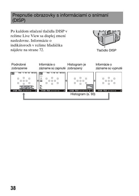 Sony DSLR-A550L - DSLR-A550L Consignes d&rsquo;utilisation Slovaque