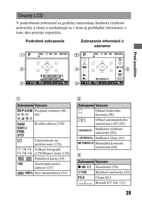 Sony DSLR-A550L - DSLR-A550L Consignes d&rsquo;utilisation Slovaque