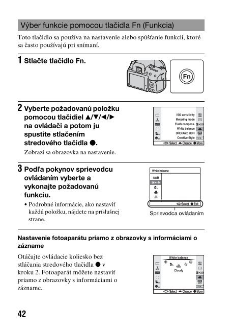 Sony DSLR-A550L - DSLR-A550L Consignes d&rsquo;utilisation Slovaque