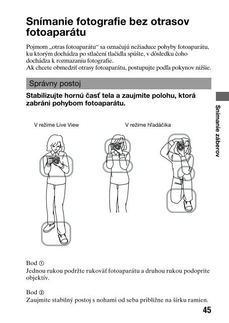 Sony DSLR-A550L - DSLR-A550L Consignes d&rsquo;utilisation Slovaque