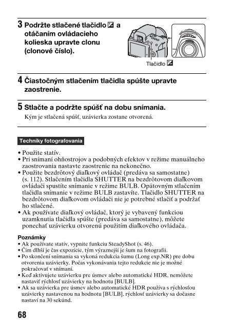 Sony DSLR-A550L - DSLR-A550L Consignes d&rsquo;utilisation Slovaque