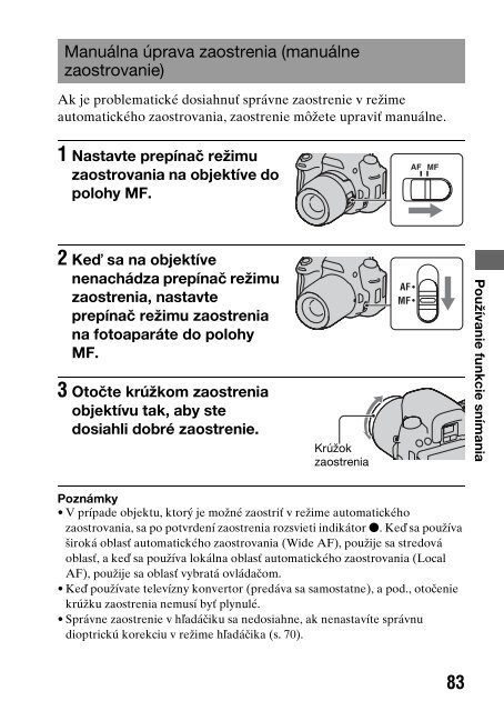 Sony DSLR-A550L - DSLR-A550L Consignes d&rsquo;utilisation Slovaque